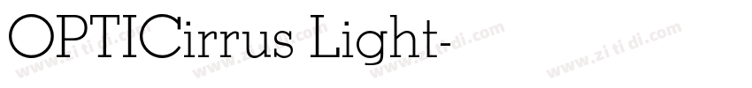 OPTICirrus Light字体转换